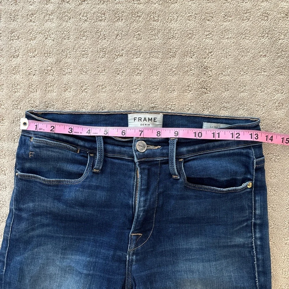 FRAME Le High Skinny Jeans Womens Size‎ 27 Blue Denim Columbia Road Wash